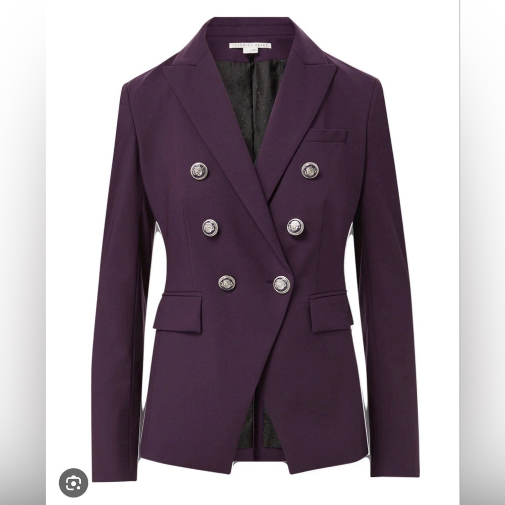 NWOT Veronica Beard dark purple Miller Dickey Blazer Size 10